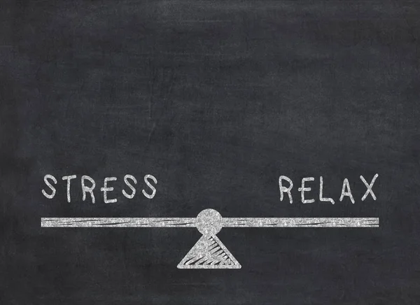 Stress Und Relax Balance Konzept Auf Schwarzem Hintergrund Können Sie — Stockfoto