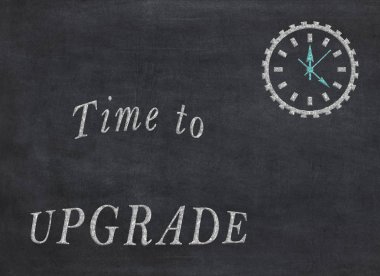 Yükseltme - bir kavramı ifade için siyah arka plan üzerinde metin ile saat zaman