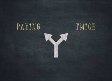 Tahtaya iki kez kavramı ödeme gösteren oklar bir kavramı ifade