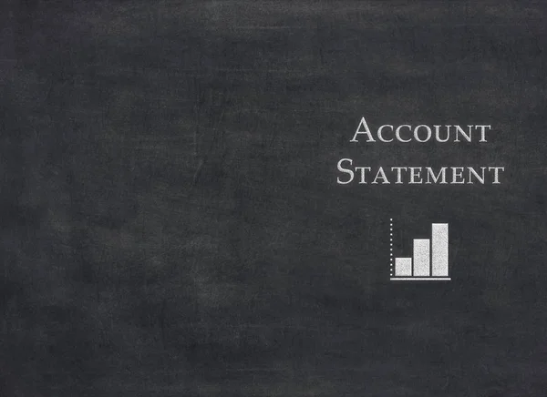 Account Statement Black Background Mean Concept — Stock Photo, Image