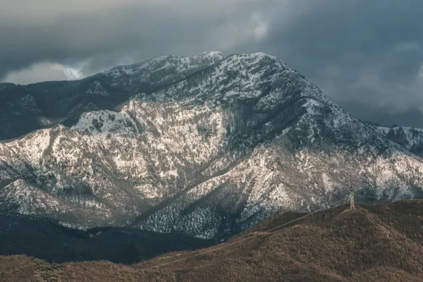 Paesaggio Maestoso Montagna Inverno Significare Concetto — Foto Stock