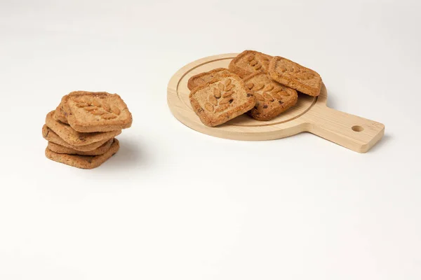 Cookies Aisladas Sobre Fondo Blanco Para Significar Concepto — Foto de Stock
