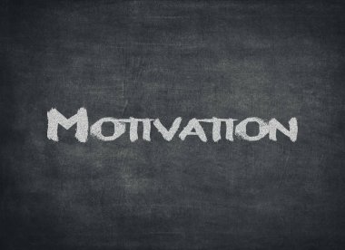 Motivasyon konu, tebeşir ile el yazısı