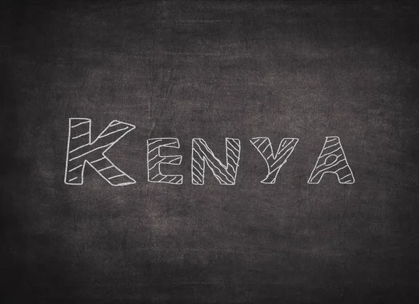Kenya napsaná na tabuli — Stock fotografie