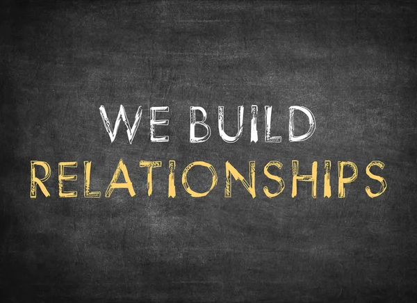 We build relationships — Stock Photo, Image