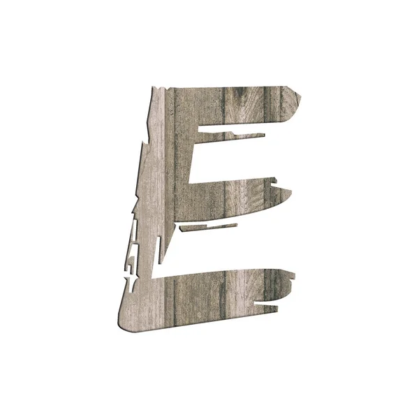 Ξύλινο αλφάβητο γράμμα σε λευκό φόντο — Φωτογραφία Αρχείου
