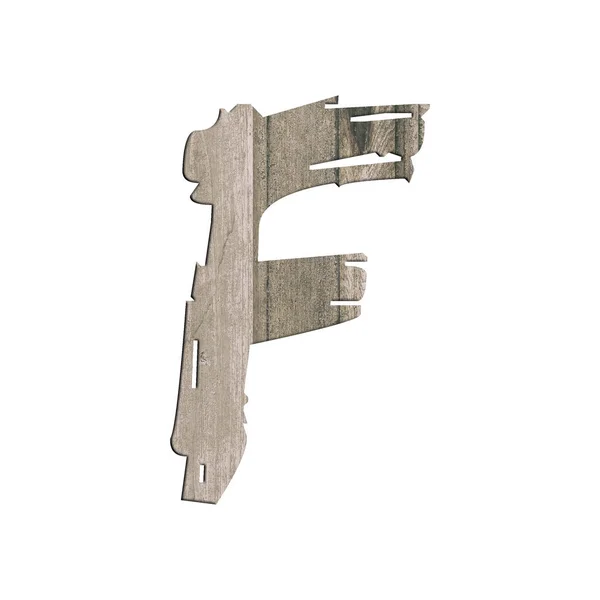 Lettera in alfabeto di legno su sfondo bianco — Foto Stock