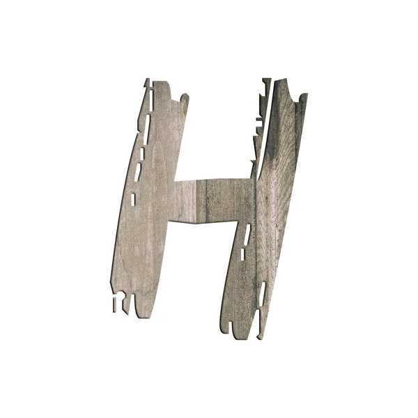 Houten alfabet letter op een witte achtergrond — Stockfoto