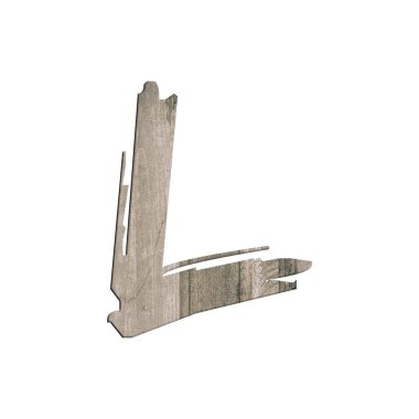 Beyaz arka planda ahşap alfabe mektubu