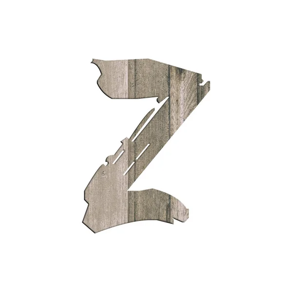 Деревянная буква алфавита на белом фоне — стоковое фото