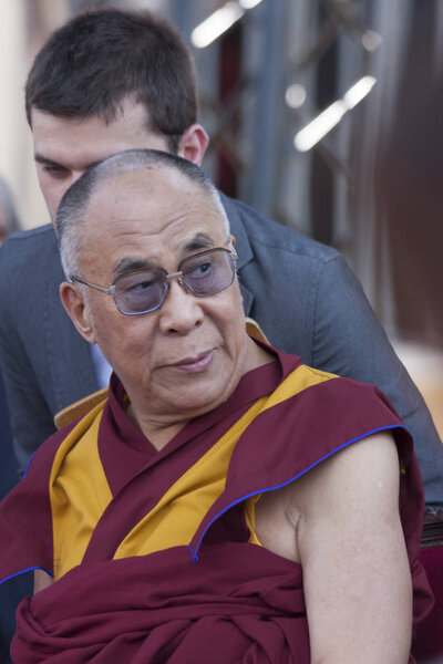 SCANZANO JONICO - MATERA - JUNE 25: Dalai Lama in Basilicata on 