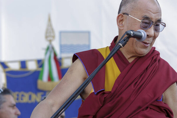 SCANZANO JONICO - MATERA - JUNE 25: Dalai Lama in Basilicata on 