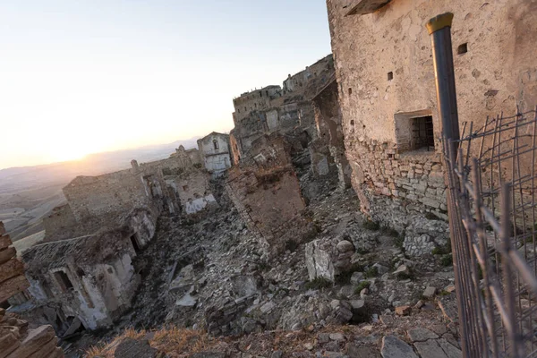 Opuszczona wioska Craco, obwód Basilicata, Włochy — Zdjęcie stockowe