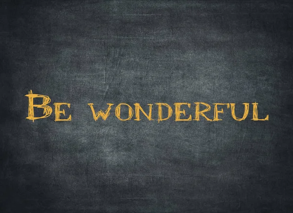 Be wonderful great happy alive grateful typography — Stock Photo, Image