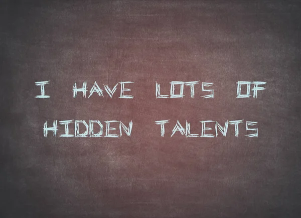 Hidden talents skills leadership ambition typography — Stock Photo, Image