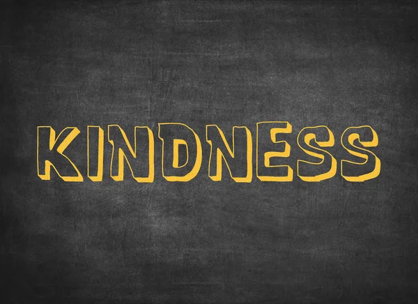 Vänlighet vänlig hjälp välgörenhet mild stava barn bokstäver — Stockfoto