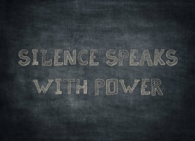 Sessizlik konuşmak gerçekler güç gerçeği letterpress dinlemek