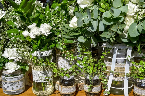 Conjunto Mesa Boda Para Comedor Fino Otro Evento Abastecido Pieza — Foto de Stock