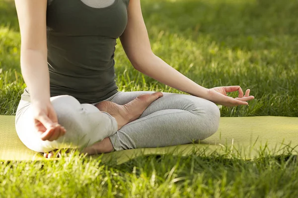 Yoga Posizione Del Loto Meditazione — Foto Stock