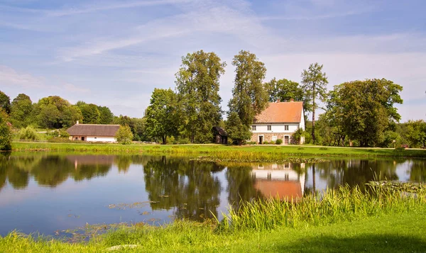 Platteland landschap Letse Resort Sigulda Stockafbeelding