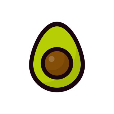 Bir karikatür avokado vektör vektör görüntü