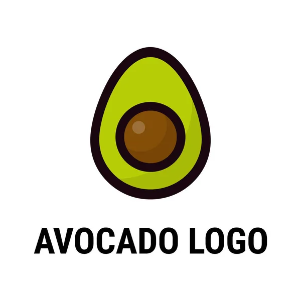 Bir karikatür avokado logo vektör vektör görüntü 