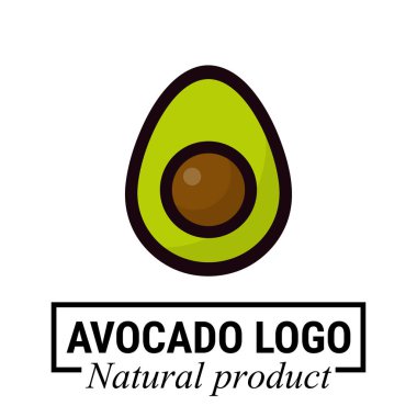 Bir karikatür avokado logo vektör vektör görüntü