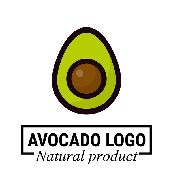 Bir karikatür avokado logo vektör vektör görüntü
