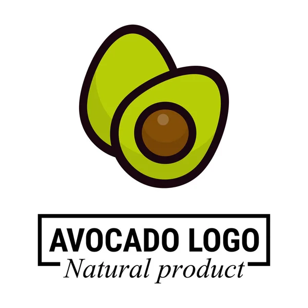 Bir çizgi film avokado set logo vektör görüntü