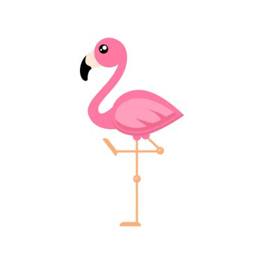 Bir karikatür flamingo vektör vektör görüntü