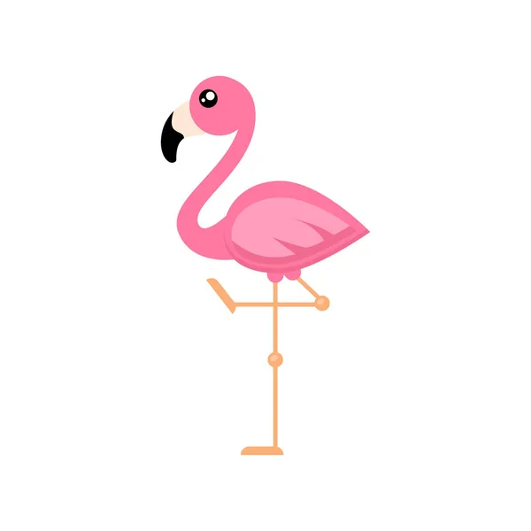 Bir karikatür flamingo vektör vektör görüntü