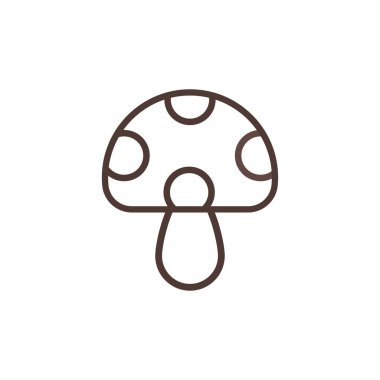 Bir çizgi film sevimli mantar vektör anahat vektör görüntü