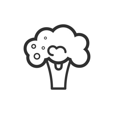 Bir karikatür brokoli vektör görüntü anahat vektör görüntüsü