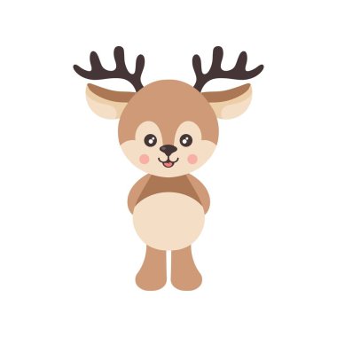 Bir karikatür sevimli geyik vektör vektör görüntüsü