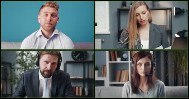 The Videochat Multiscreen — Stock Video