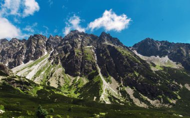 Güzel dağ panoramik manzara. Yüksek tatras dağlar Slovakya