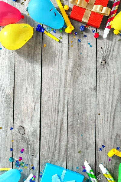 Çerçeve çeşitli dekorasyon ahşap masa partisi