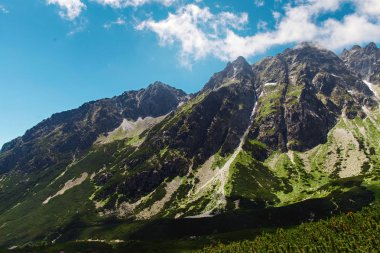 Dağ manzarası. Görkemli yüksek tatras dağlar Slovakya