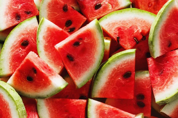 Top View Fresh Ripe Watermelon Slices — Stock Photo, Image