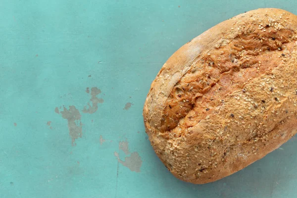 Pan Pan Entero Con Crujiente Sobre Fondo Piedra — Foto de Stock