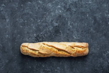 Baget koyu taş arka plan kopya alanı Üstten Görünüm