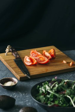 Sebze salatası hazırlanması için malzemeler. Pişirme vejetaryen temiz gıda kavramı