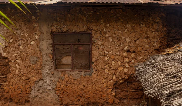 Casa Barro Africana Pueblo Local — Foto de Stock