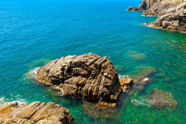 Piękny Seascape Cinque Terre Włochy — Zdjęcie stockowe