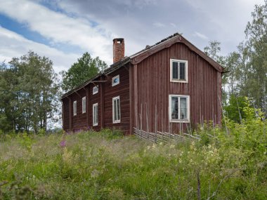 Forsa, Frano, Halsingland, İsveç yaz 2018 yılında çiftlik evi dekore edilmiş