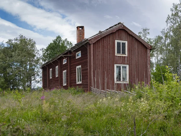 Zdobené Statek Forsa Frano Létě 2018 Hälsingland Švédsko — Stock fotografie