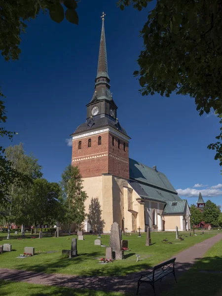 Мора Церкви Кладовищі Місті Mora Влітку 2018 Даларна Швеція — стокове фото