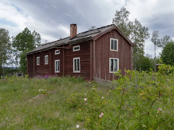 Dekoriertes Bauernhaus Von Forsa Frano Halsingland Schweden Sommer 2018 — Stockfoto