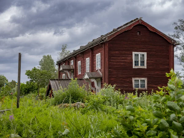 Dekoriertes Bauernhaus Von Forsa Frano Halsingland Schweden Sommer 2018 — Stockfoto