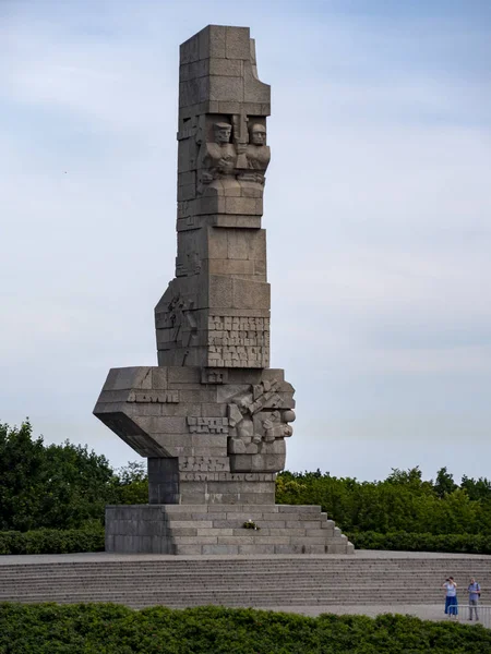 Polonya Nın Gdansk Kentindeki Westerplatte Yarımadası Sahil Güvenlik Anıtı 2019 — Stok fotoğraf